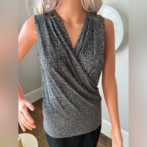 NEW GORGEOUS WHBM BLOUSE WITH A GORGEOUS FEMININE DRAPE FRONT STYLE!